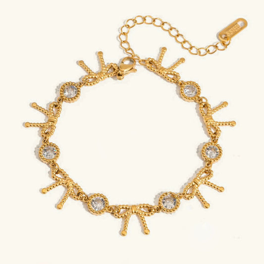 [Gaonasi]Honora Ribbon Knot Diamond Bracelet
