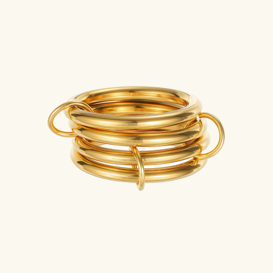 [Gaonasi]Alexandria Two-Tone Stacked Ring