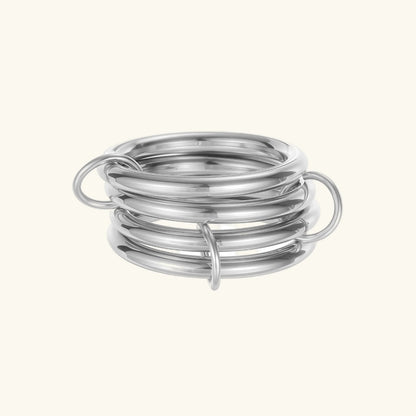 [Gaonasi]Alexandria Two-Tone Stacked Ring