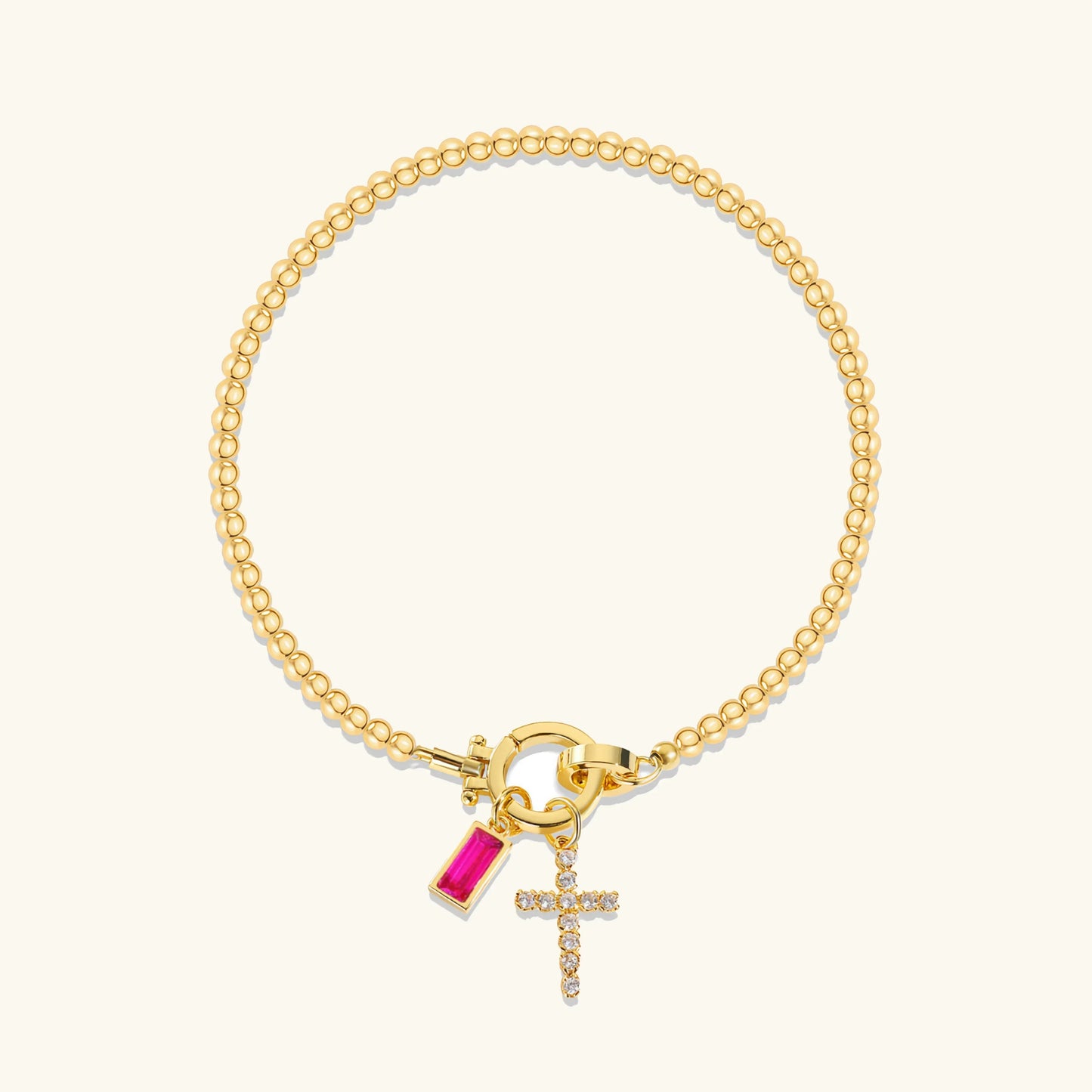 [Gaonasi]Amalia Birthstone Cross Bracelet
