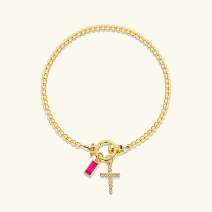 [Gaonasi]Amalia Birthstone Cross Bracelet