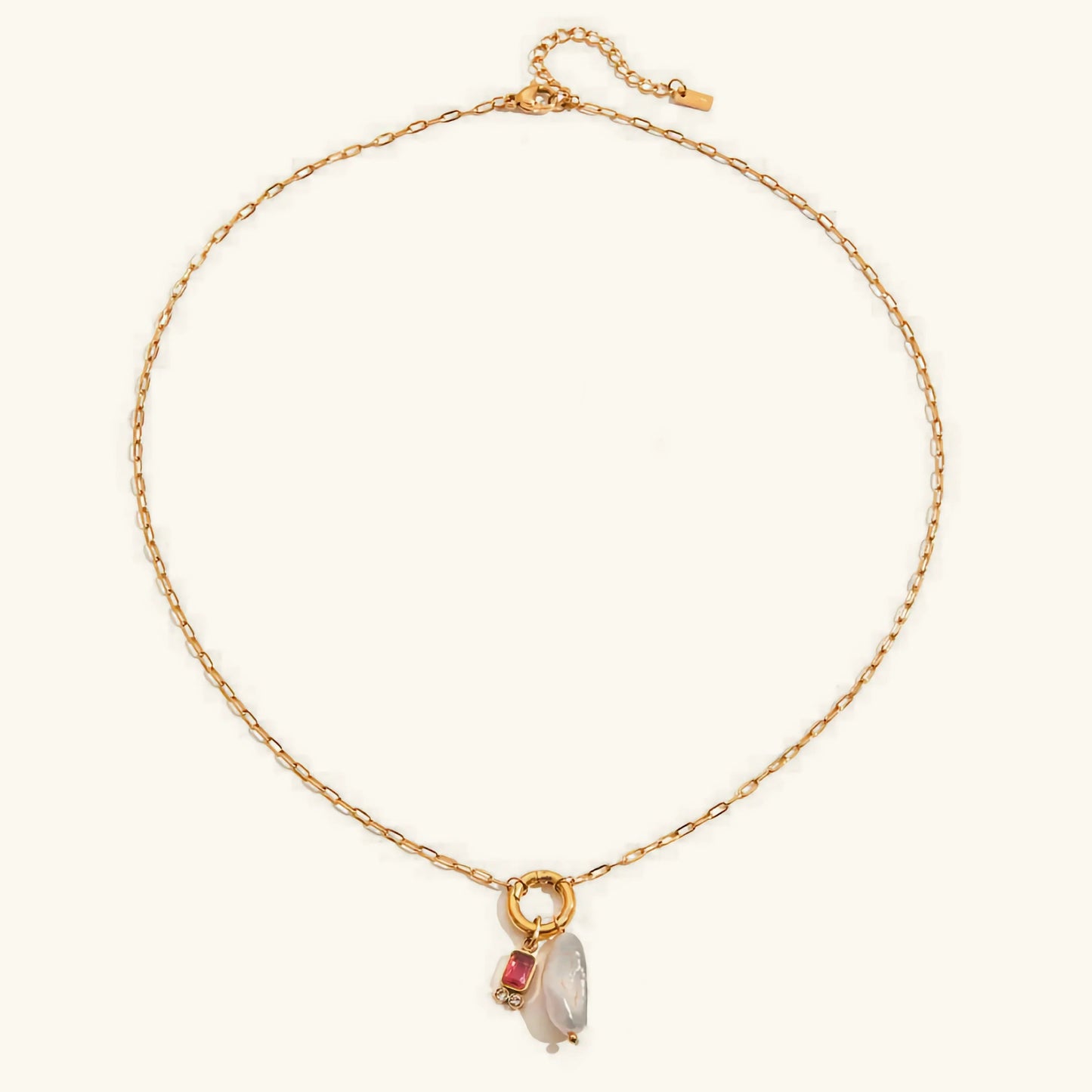 [Gaonasi]Caitlin Birthstone Pearl Necklace
