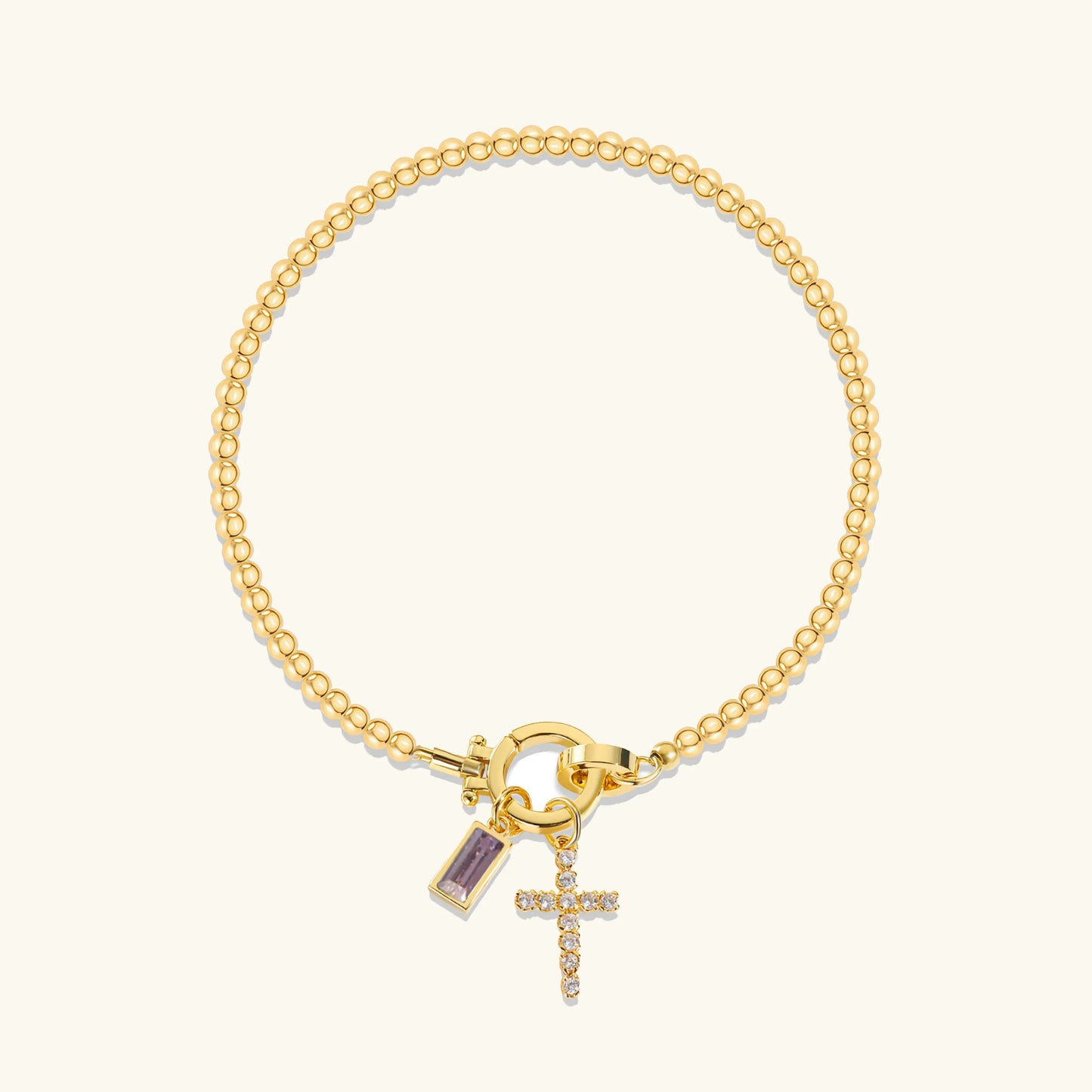 [Gaonasi]Amalia Birthstone Cross Bracelet