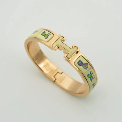 [Gaonasi]H PINK GOLD BRACELET CREAM CERAMIC