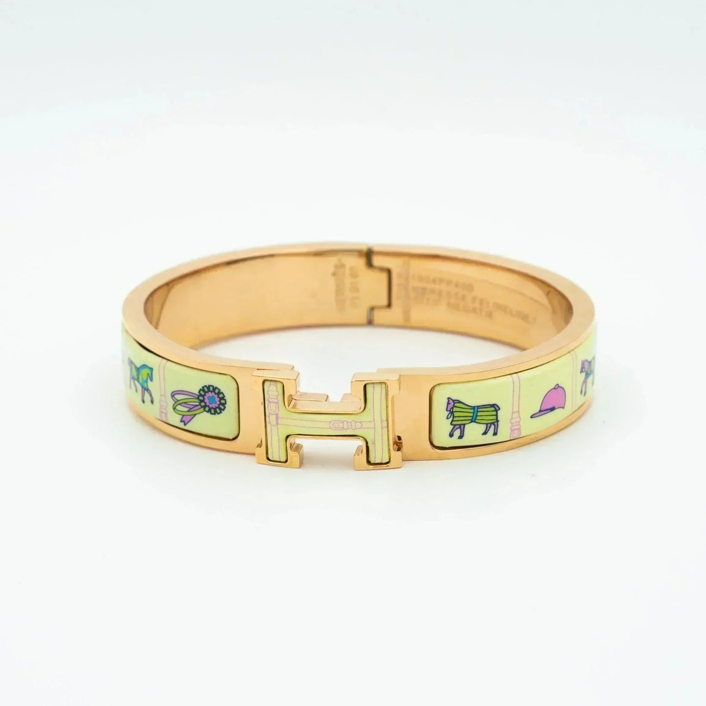 [Gaonasi]H PINK GOLD BRACELET CREAM CERAMIC