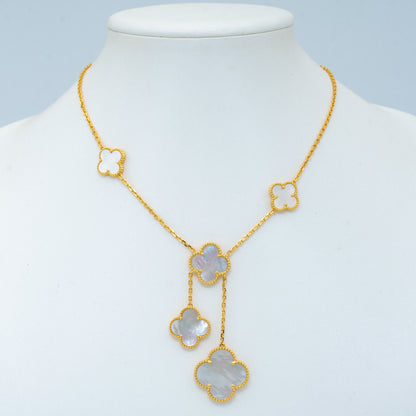[Gaonasi]CLOVER MOTHER OF PEARL NECKLACE 6 MOTIF