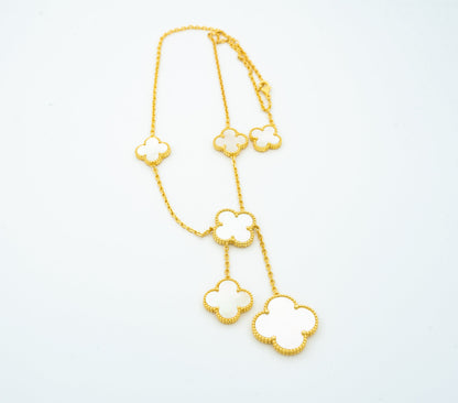 [Gaonasi]CLOVER MOTHER OF PEARL NECKLACE 6 MOTIF