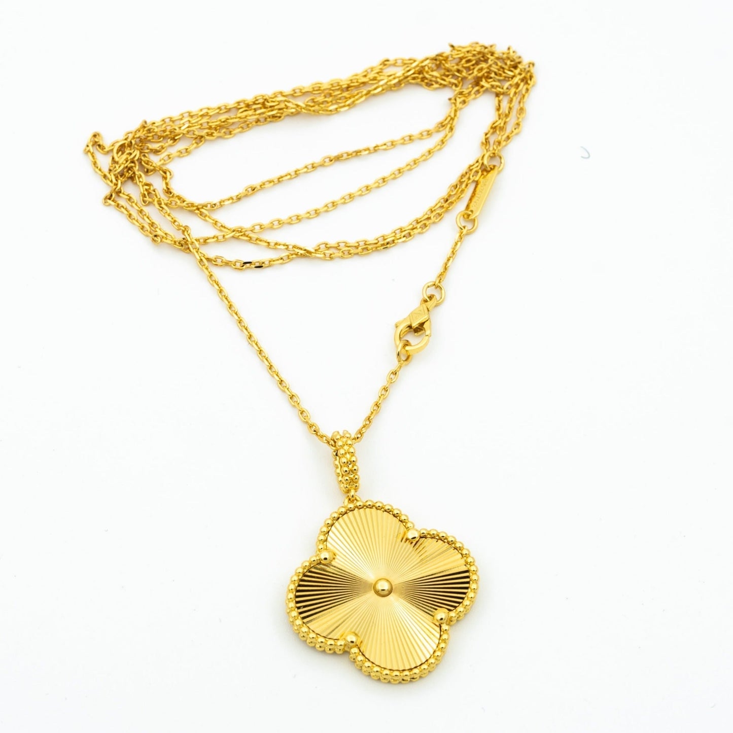[Gaonasi]CLOVER 25MM PEDANT NECKLACE GOLD