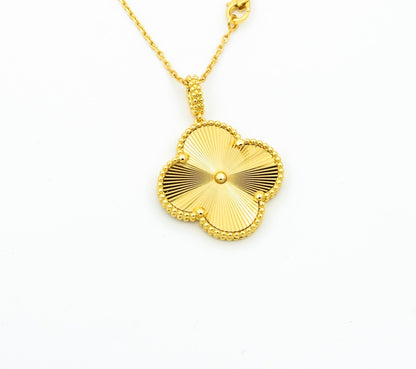 [Gaonasi]CLOVER 25MM PEDANT NECKLACE GOLD