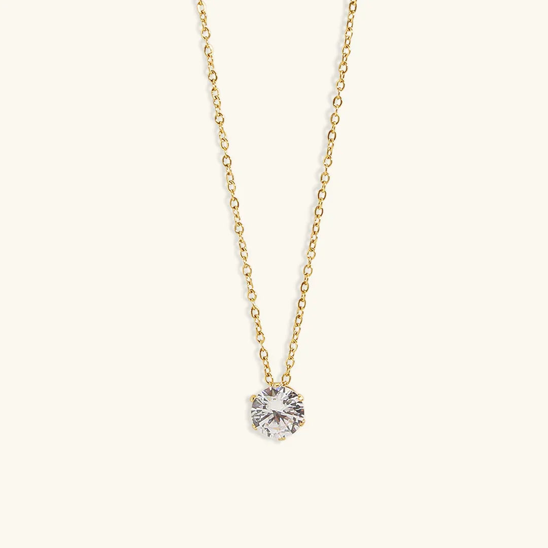 [Gaonasi]Kyla Solitaire Gold Necklace