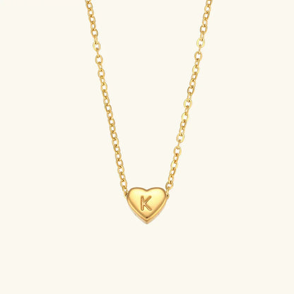 [Gaonasi]Heart Initial Gold Necklace