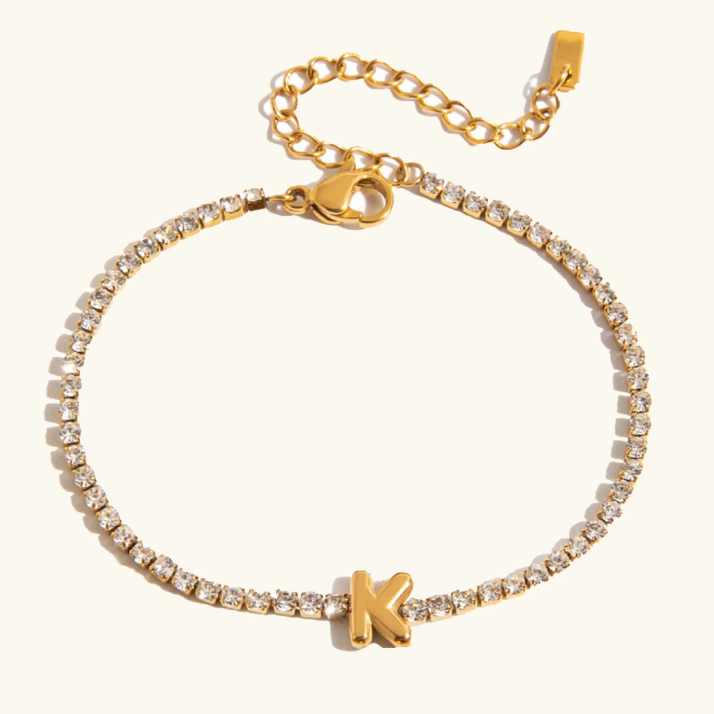 [Gaonasi]Avaria Bubble Letter Tennis Bracelet