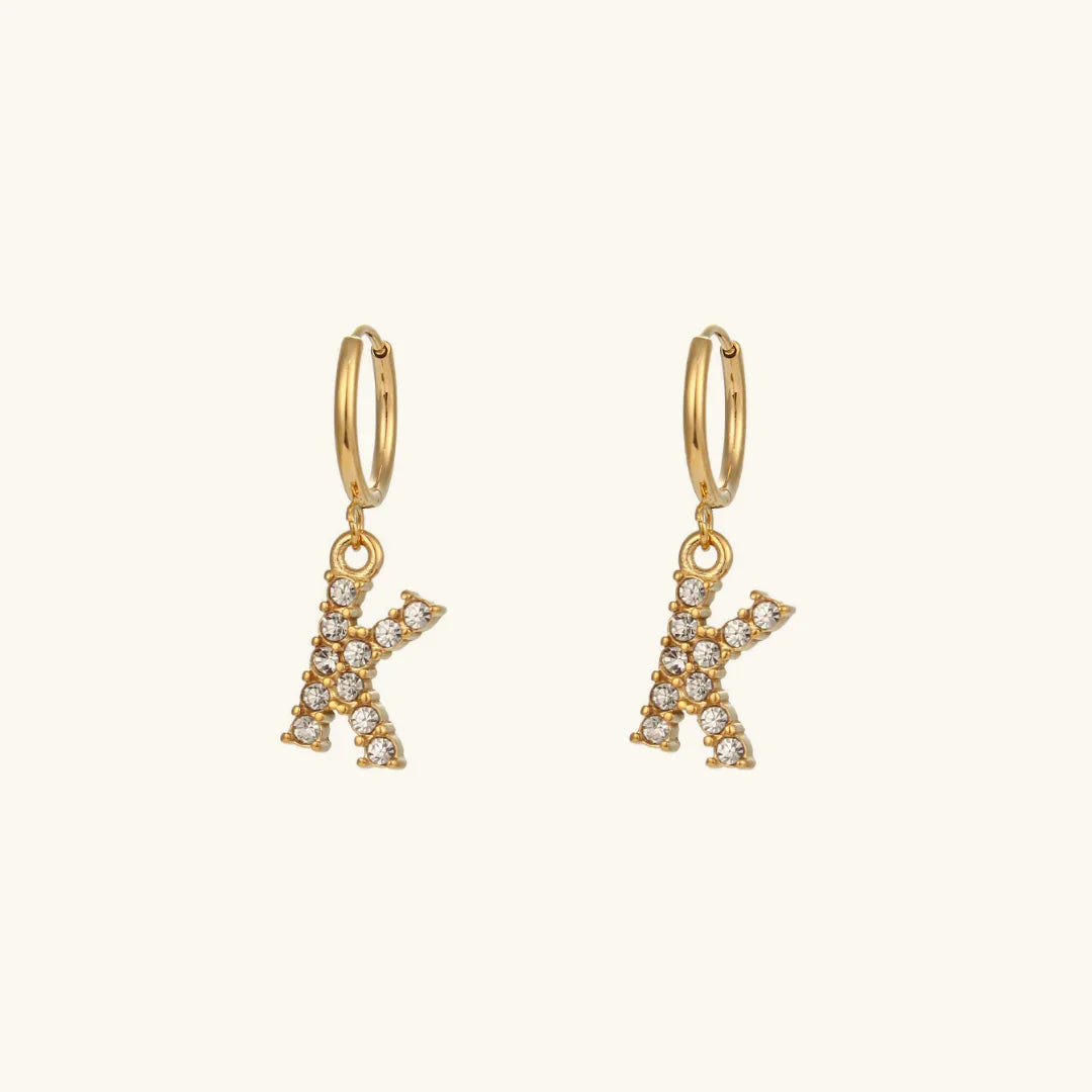 [Gaonasi]Wilhemina Initial Letter Earrings