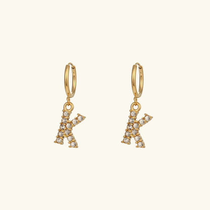 [Gaonasi]Wilhemina Initial Letter Earrings
