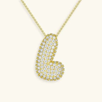 [Gaonasi]Bubble Initial Diamond Necklace