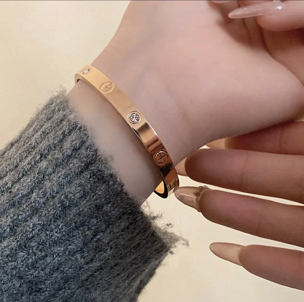[Okajuri Jewelry]2026 RAINBOW LOVE BRACELET 6.1MM  10 DIAMONDS
