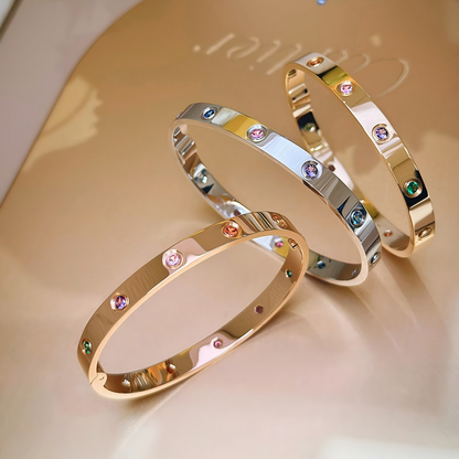 [Okajuri Jewelry]2026 RAINBOW LOVE BRACELET 6.1MM  10 DIAMONDS