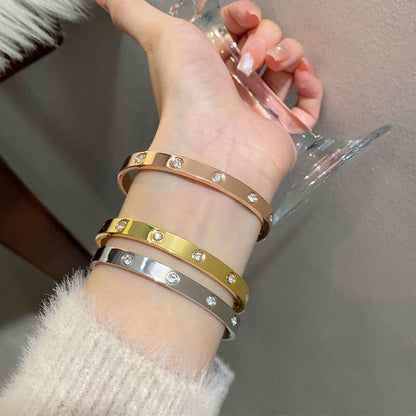 [Okajuri Jewelry]2026 RAINBOW LOVE BRACELET 6.1MM  10 DIAMONDS