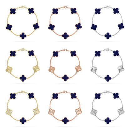 [Gaonasi]CLOVER 5 MOTIF LAPIS LAZULI BRACELET COLLECTION