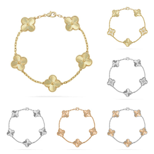 [Cadisa] CLOVER 5 MOTIF LASER BRACELET COLLECTION
