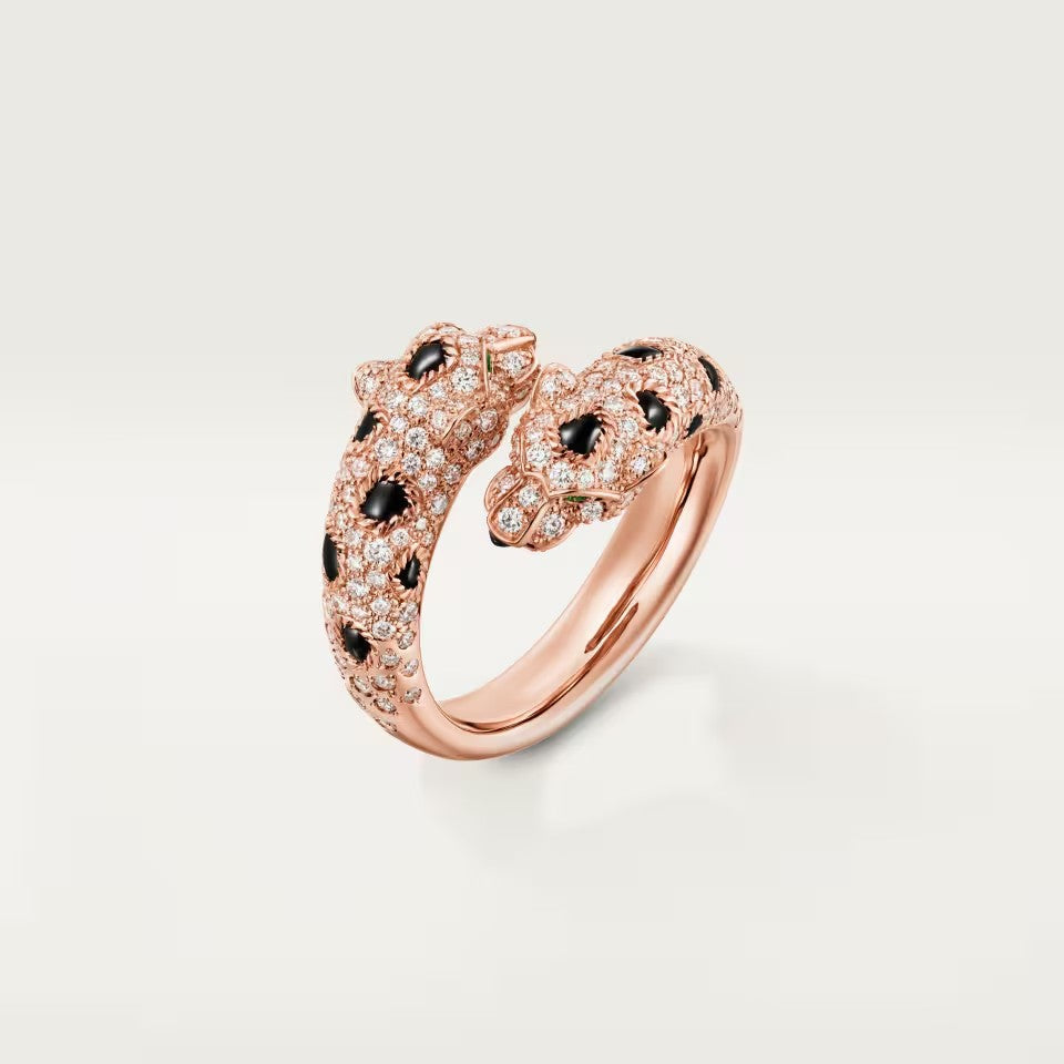 [Gaonasi Jewelry]PANTHERE DOUBLE HEADED FULL DIAMOND  RING