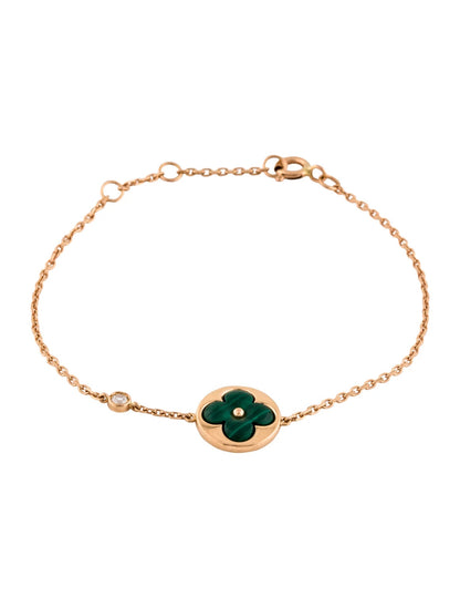 [Gaonasi]SUN MALACHITE 1 DIAMOND PINK GOLD BRACELET