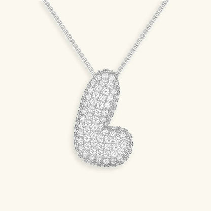 [Gaonasi]Bubble Initial Diamond Necklace