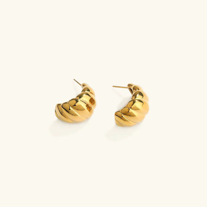[Gaonasi]Lucina Gold Huggie Earrings