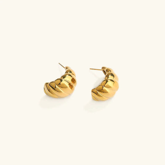 [Gaonasi]Lucina Gold Huggie Earrings
