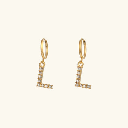 [Gaonasi]Wilhemina Initial Letter Earrings