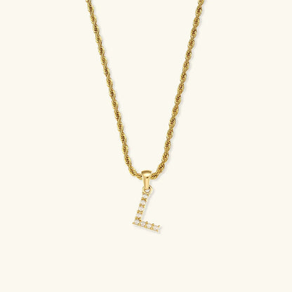 [Gaonasi]Elodie Initial Letter Pearl Necklace
