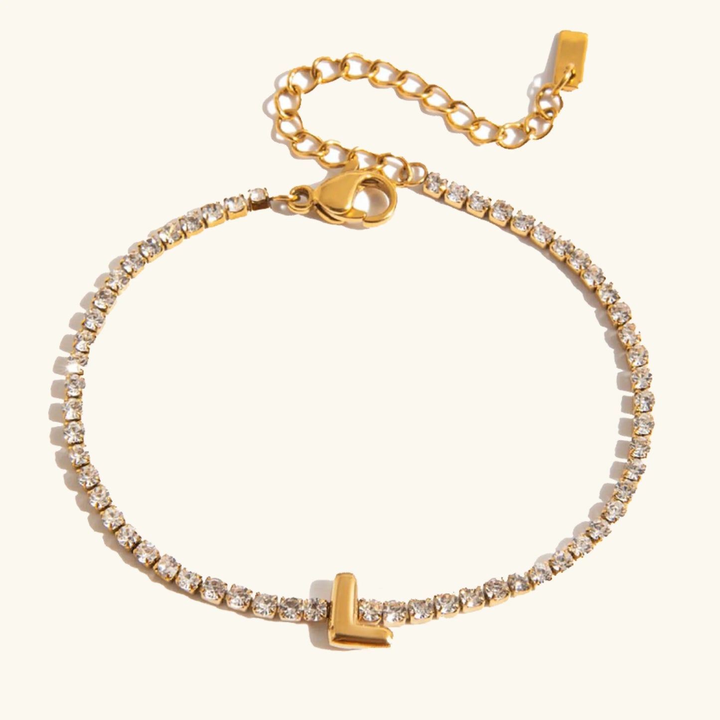 [Gaonasi]Avaria Bubble Letter Tennis Bracelet