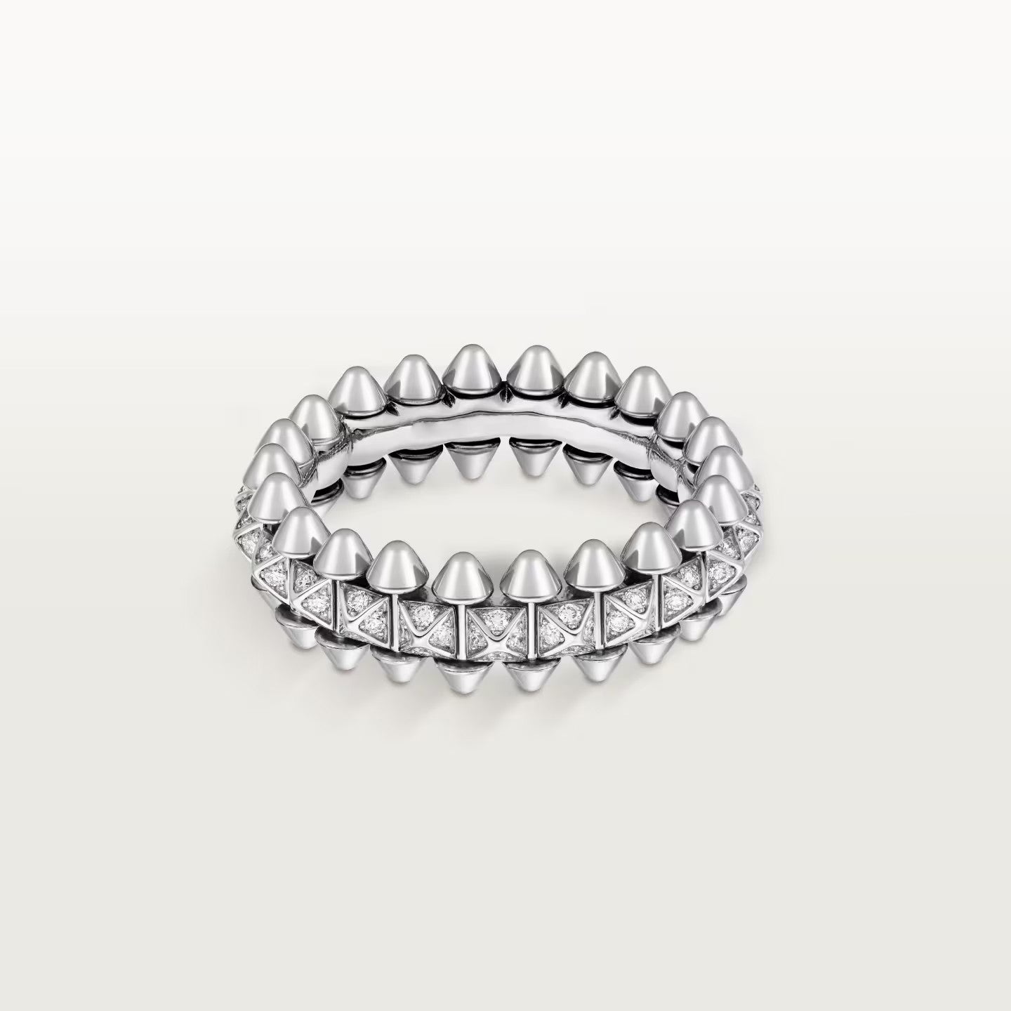 [Gaonasi Jewelry]CLASH 6.4MM SMALL FULL DIAMOND RING