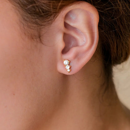 [Gaonasi]Lira Gold Earrings