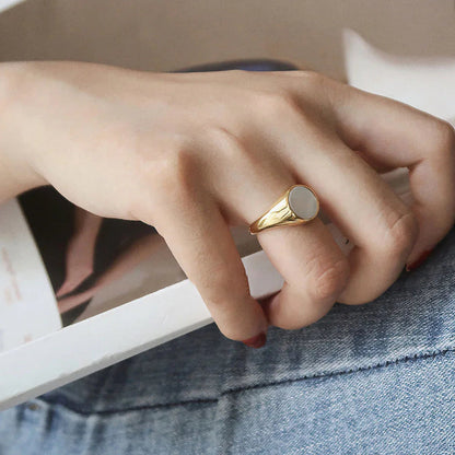 [Gaonasi]Mother Of Pearl Gold Ring