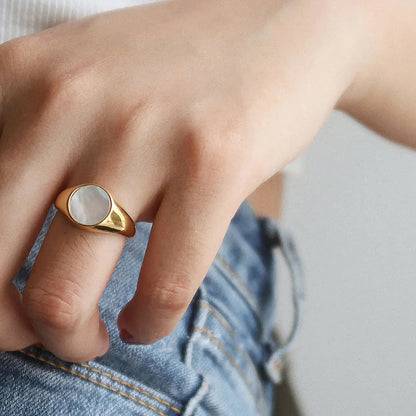 [Gaonasi]Mother Of Pearl Gold Ring