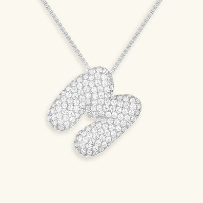 [Gaonasi]Bubble Initial Diamond Necklace