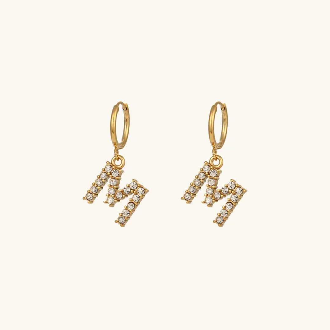 [Gaonasi]Wilhemina Initial Letter Earrings