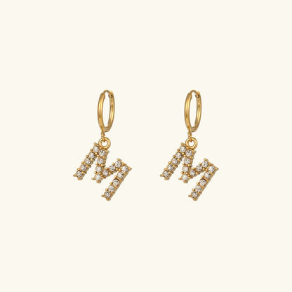 [Gaonasi]Wilhemina Initial Letter Earrings