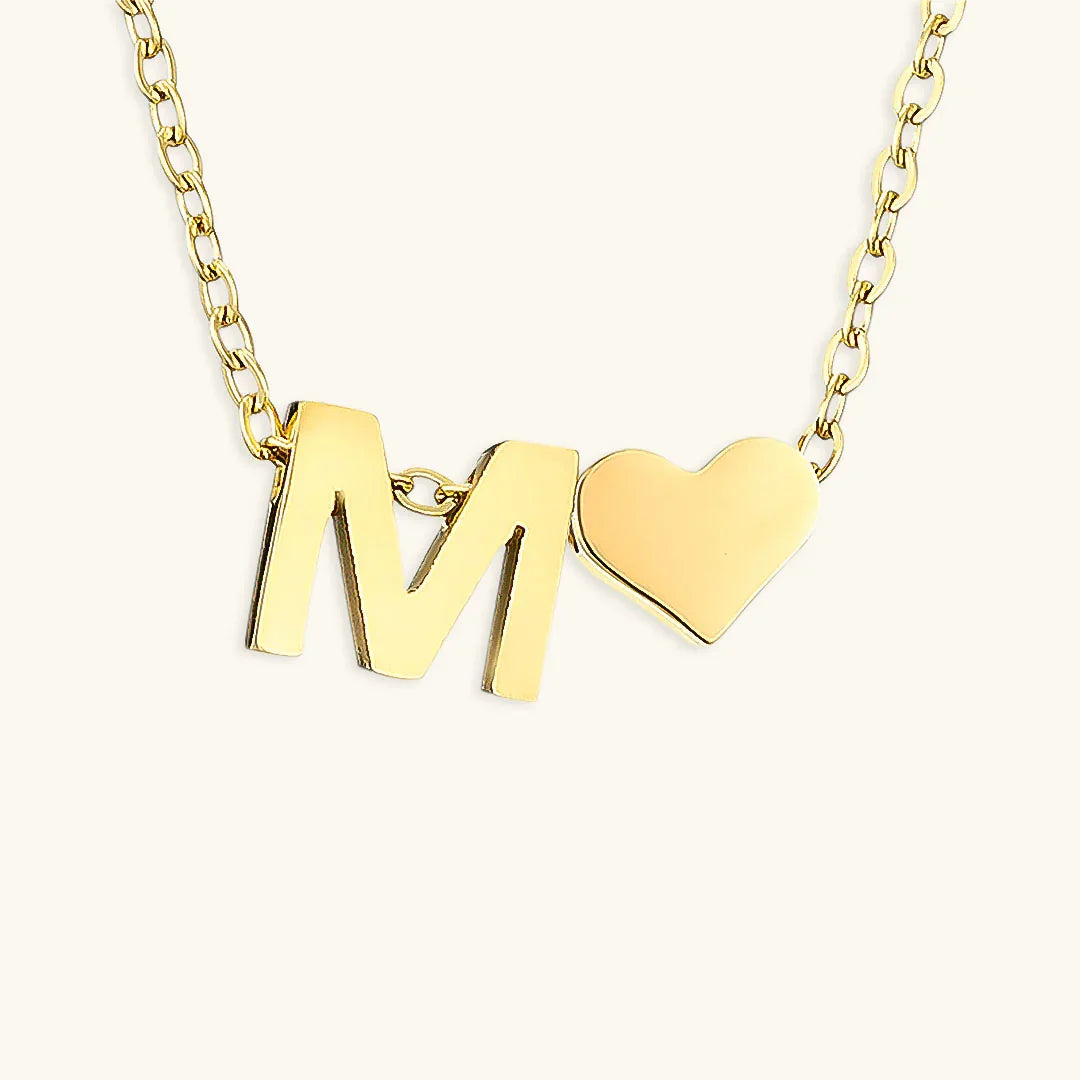 [Gaonasi]Ria Initial Letter Gold Necklace