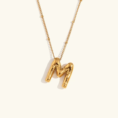 [Gaonasi]Balloon Gold Initial Necklace