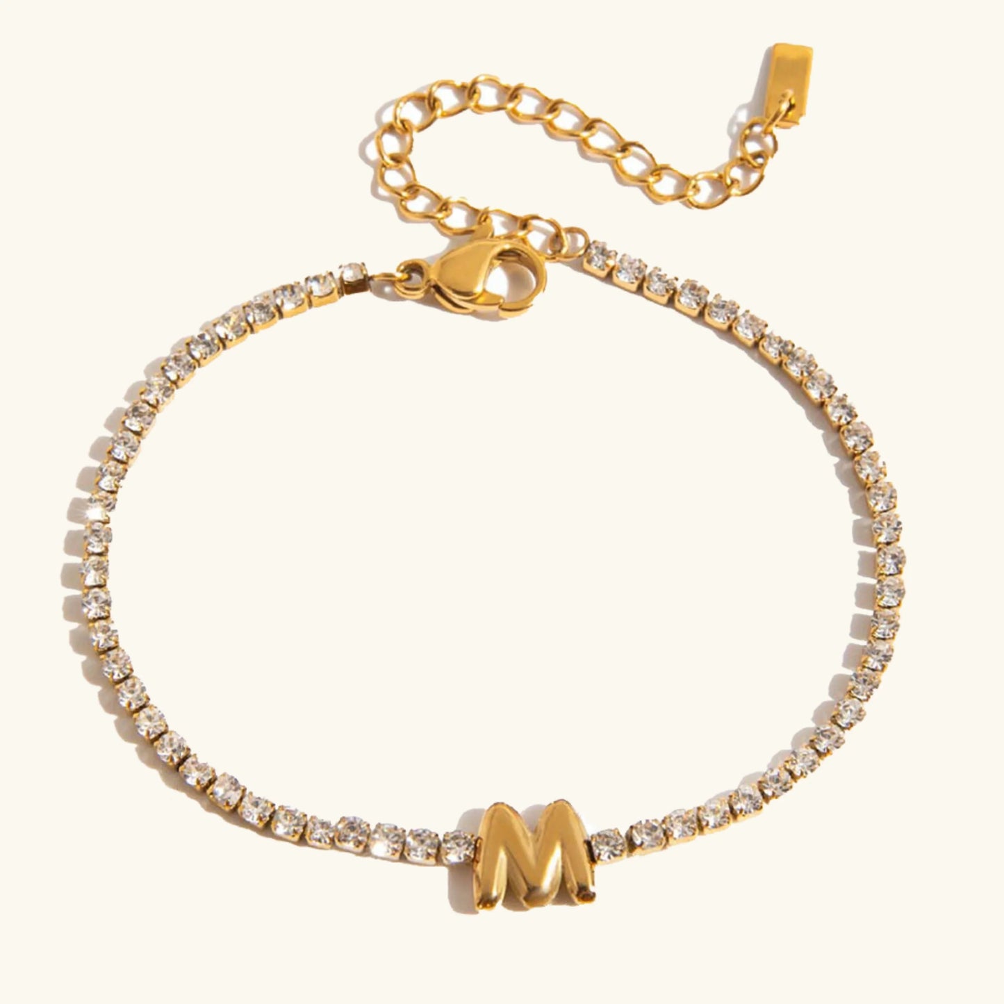 [Gaonasi]Avaria Bubble Letter Tennis Bracelet
