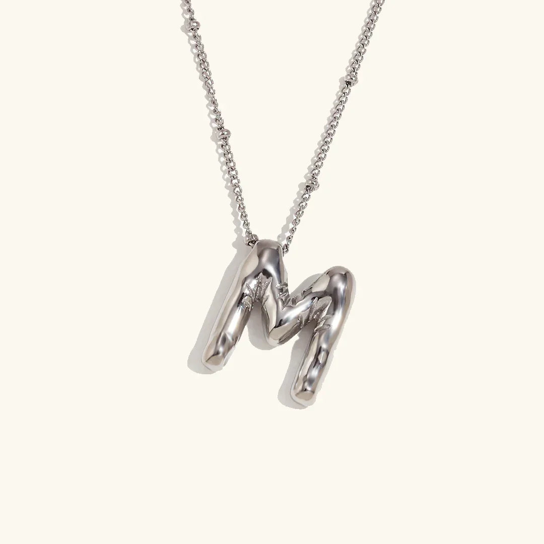 [Gaonasi]Balloon Gold Initial Necklace