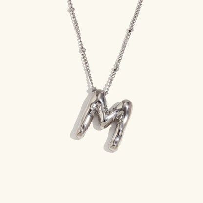 [Gaonasi]Balloon Gold Initial Necklace