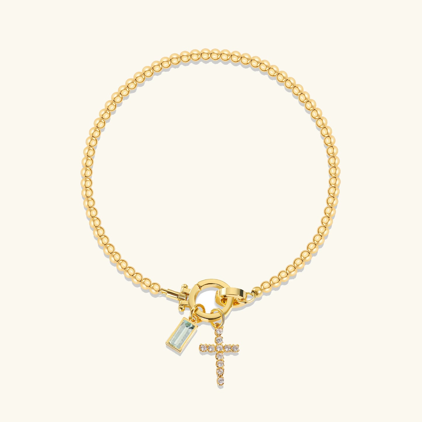 [Gaonasi]Amalia Birthstone Cross Bracelet