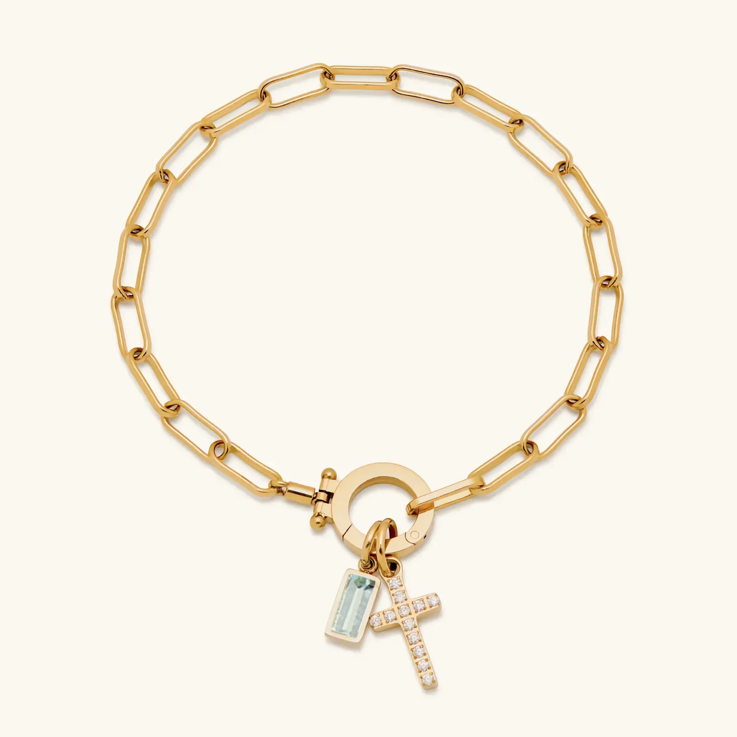 [Gaonasi]Annabella Birthstone Cross Bracelet