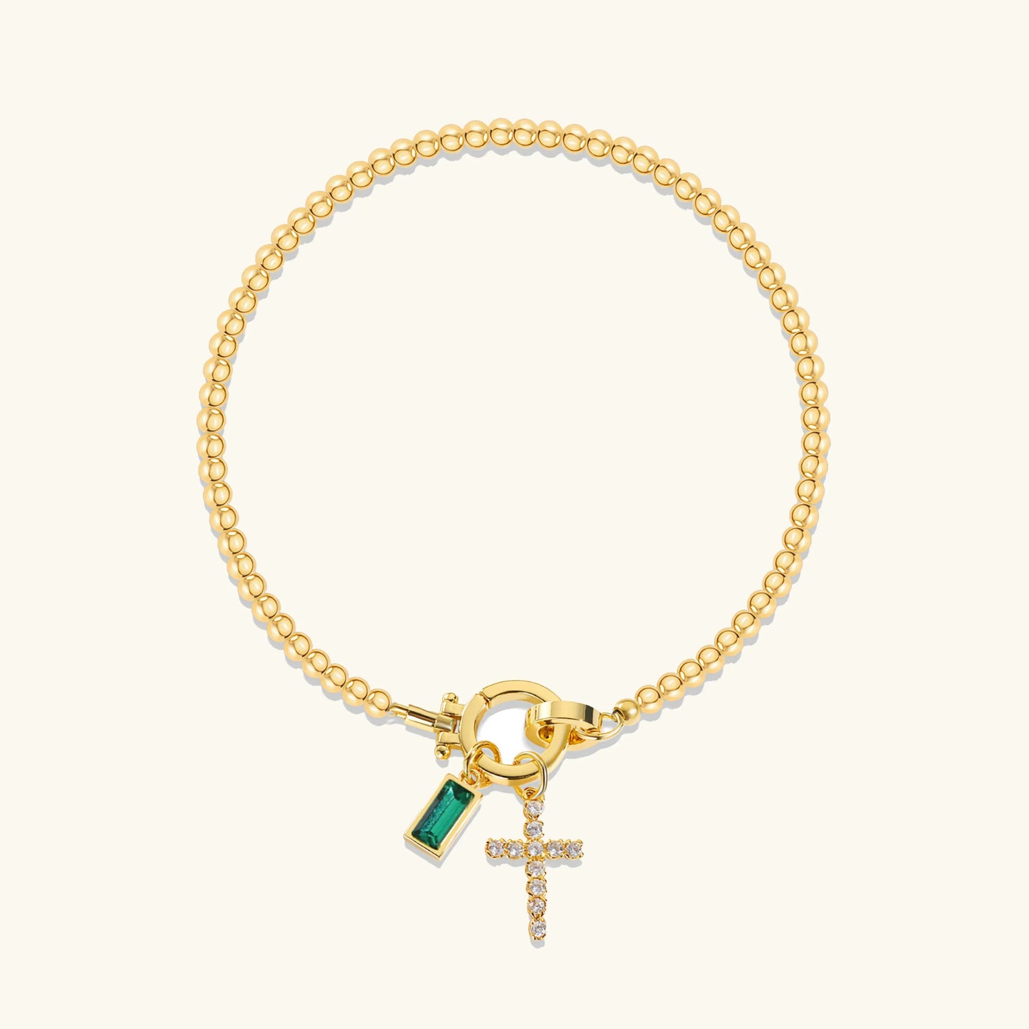 [Gaonasi]Amalia Birthstone Cross Bracelet