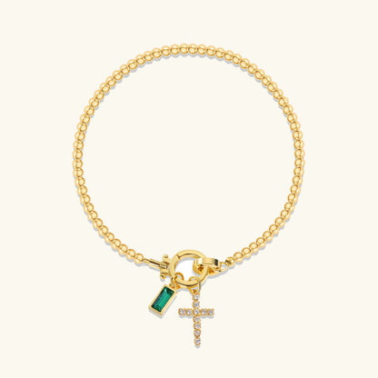 [Gaonasi]Amalia Birthstone Cross Bracelet