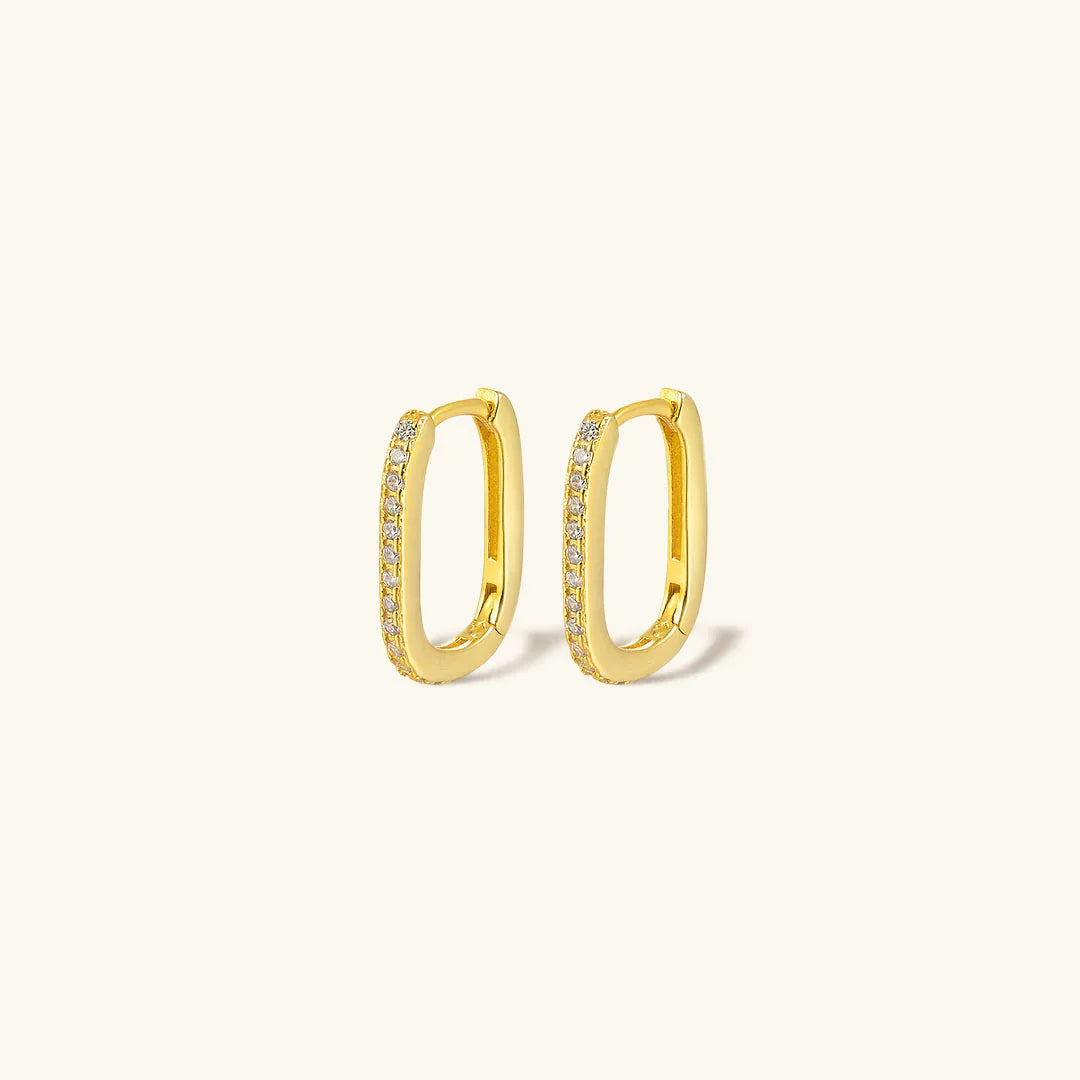 [Gaonasi]Melissa Oval Hoop Earrings