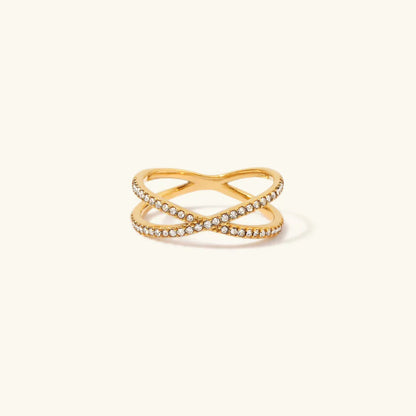 [Gaonasi]Nia Gold Diamond Cross Ring